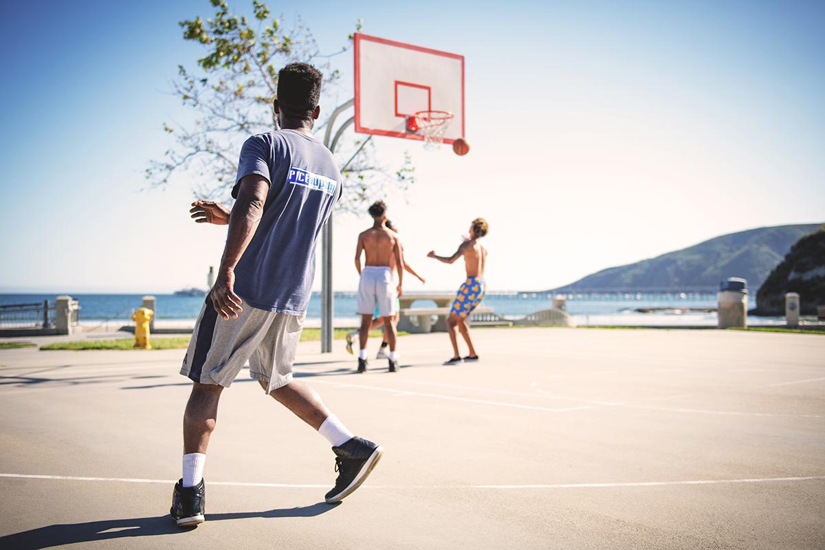 Outdoor Sports Basketball with friends